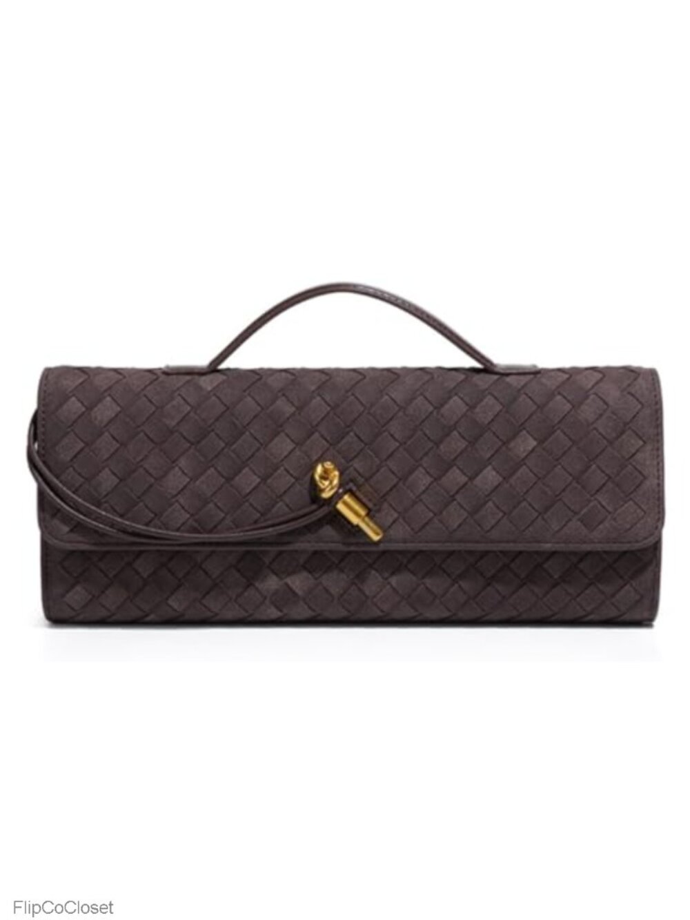 PU Leather Woven Evening Clutch Crossbody Shoulder Handbag